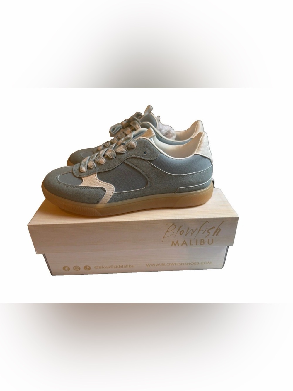 Blowfish Malibu Tastic Blue and White Sneakers Size 6.5